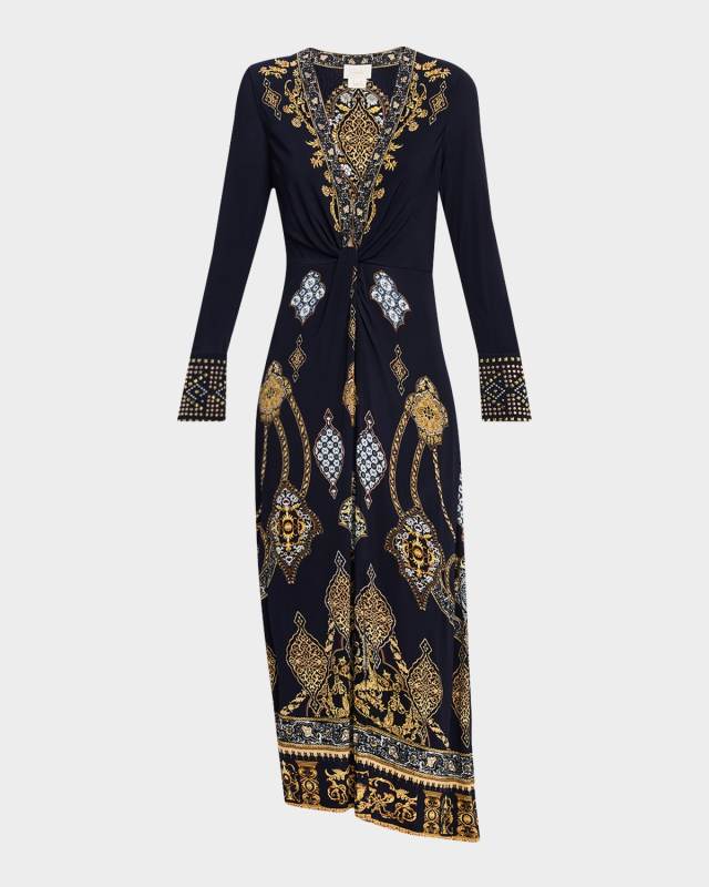 The Imperial Gate Twist-Front Jersey Dress